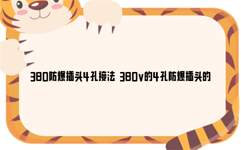 380防爆插头4孔接法  380v的4孔防爆插头的接线方法 380防爆插头五孔接法