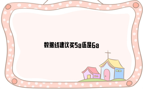 数据线建议买5a还是6a