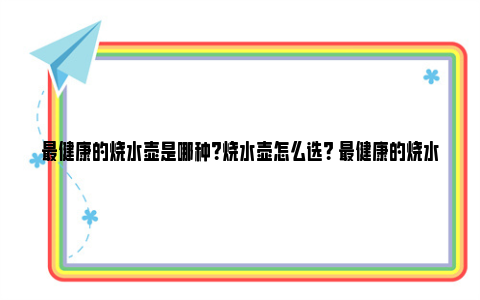 最健康的烧水壶是哪种？烧水壶怎么选？ 最健康的烧水壶是哪种