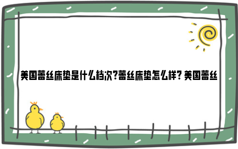 美国蕾丝床垫是什么档次？蕾丝床垫怎么样？ 美国蕾丝床垫是什么档次多少钱